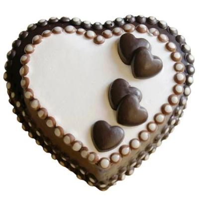 Heart Chocolate Cake, valentine chocolate cake, heart shaped valentine's day chocolate cake online  - Expressluv.in