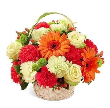 Basket with Mix Flowers