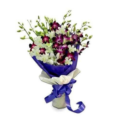 Lavender and White Orchids Bunch