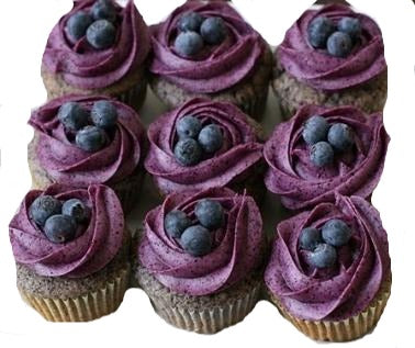 tasty Blueberry Cup Cakes with 9 Piece  - Expressluv.in
