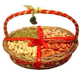 Dry Fruit Gift Basket - 4 Variety  - Expressluv.in