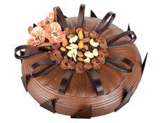 Chocolate Spongy Cake, delicious chocolate cake with dry fruits, Chocolate Dry fruit topping  - Expressluv.in