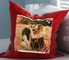 Satin Red Pillow  - Expressluv.in