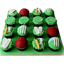 Cricket Cup Cakes, delicious cricket design cup cake online delivery - Expressluv.in