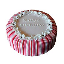 beautiful Candy Stripe Cake with multi color and white color in middle  - Expressluv.in