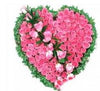 Heartly Wishes with Pink Roses, heart shape pink roses online - Expressluv.in