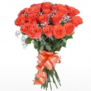 Perfect Bunch with Orange Roses  - Expressluv.in
