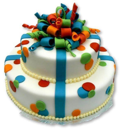 Gift Box Cake Design with Ribbons - Expressluv.in