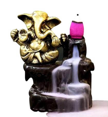 Ganesh Idol with back flow cones - Home decorative