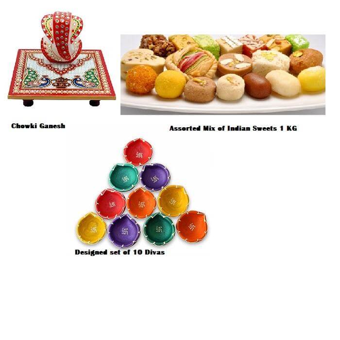 Assorted Sweets with Diwali Pack