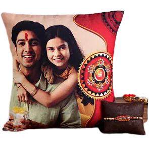 send personalized pillow with image and rkhi set for brother online delivery