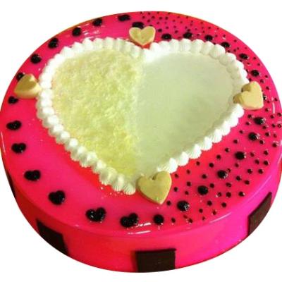 Vanilla Heart Special Cake  - Expressluv.in