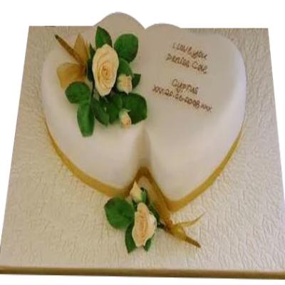 Heart n Heart Cake, best cake delivery, 2 heart shape cake  - Expressluv.in