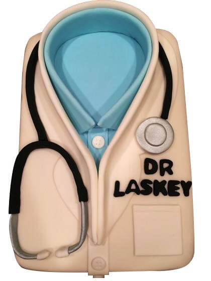 doctor design cake, with name is doctir on cake. simple dr theme cake online delivery