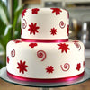 2 tier cake online, red color cake for wedding online