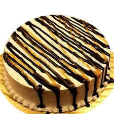 ButterScotch Cake with Choco Stripes