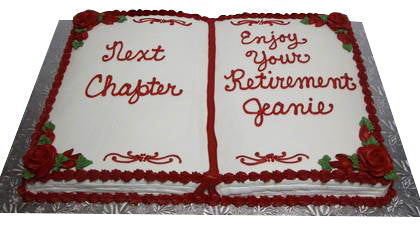 Retirement Cake Notebook Design, order now online with Text enjoy your retirement  - Expressluv.in