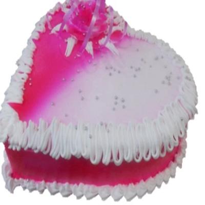 Heart Shaped Pineapple Cake, order heart shape pink and white cake delivery  - Expressluv.in