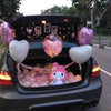 birthday surprise in car, car trunk birthday surprise decoration, car diggi birthday surprise with balloon and cake for your boyfriend and girlfriend