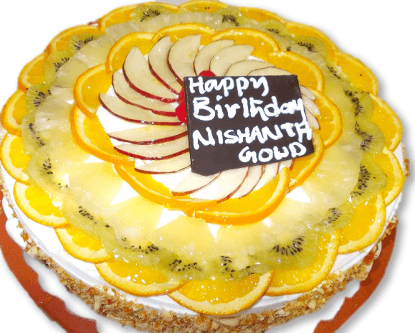 Happy Birthday Fruit Cake